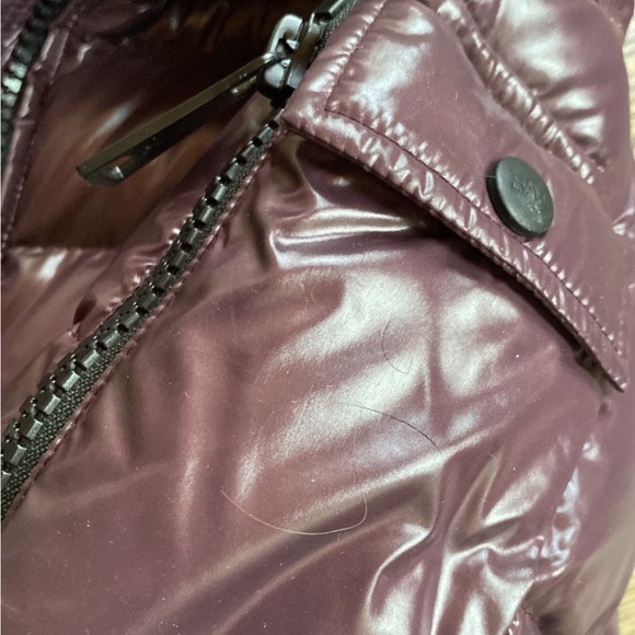 SAM. Genuine Fur hood trim Down jacket purple XS - Picture 4 of 10